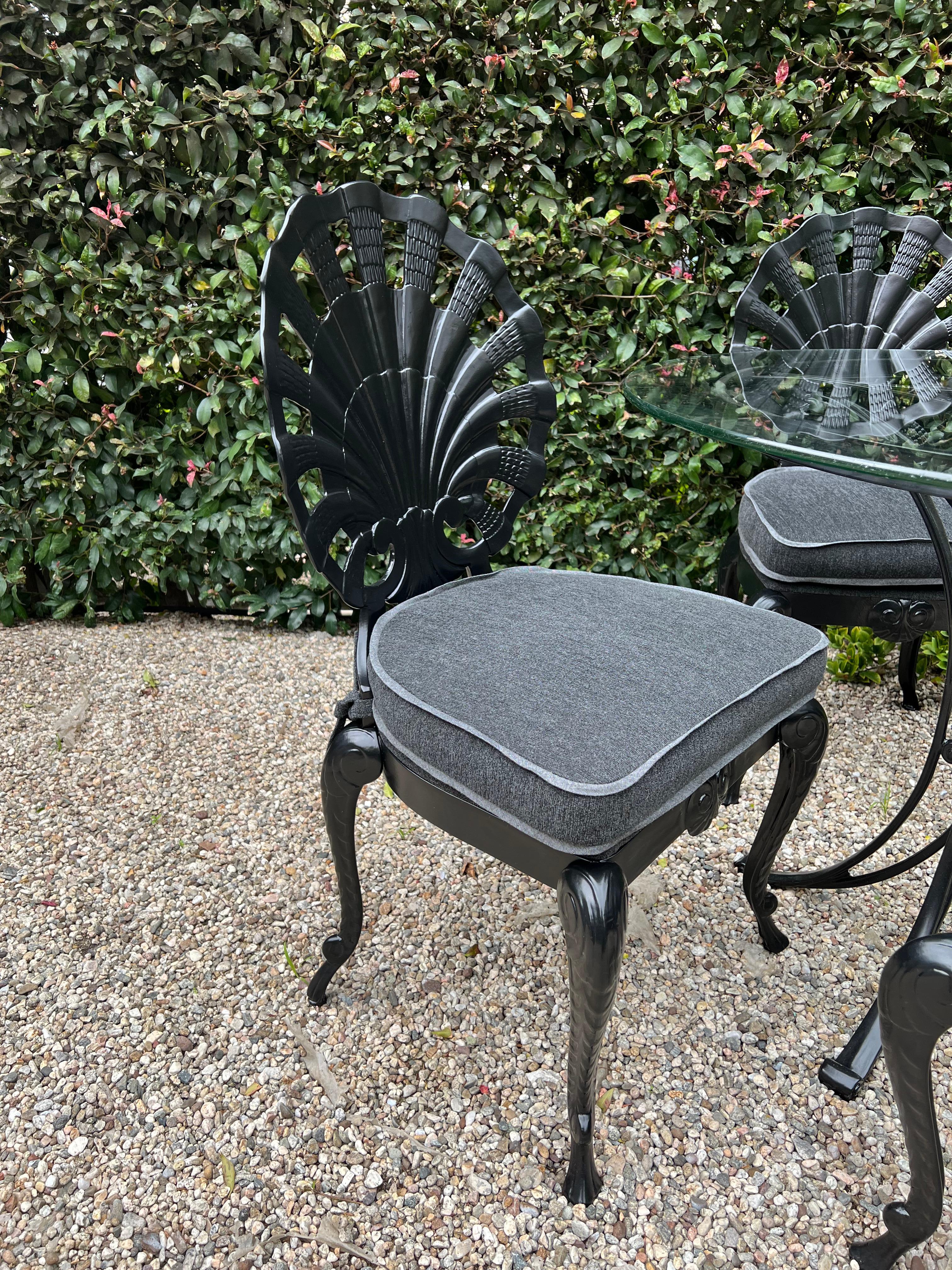 Set of Four Grotto Shell Chairs and Matching Table For Sale 8