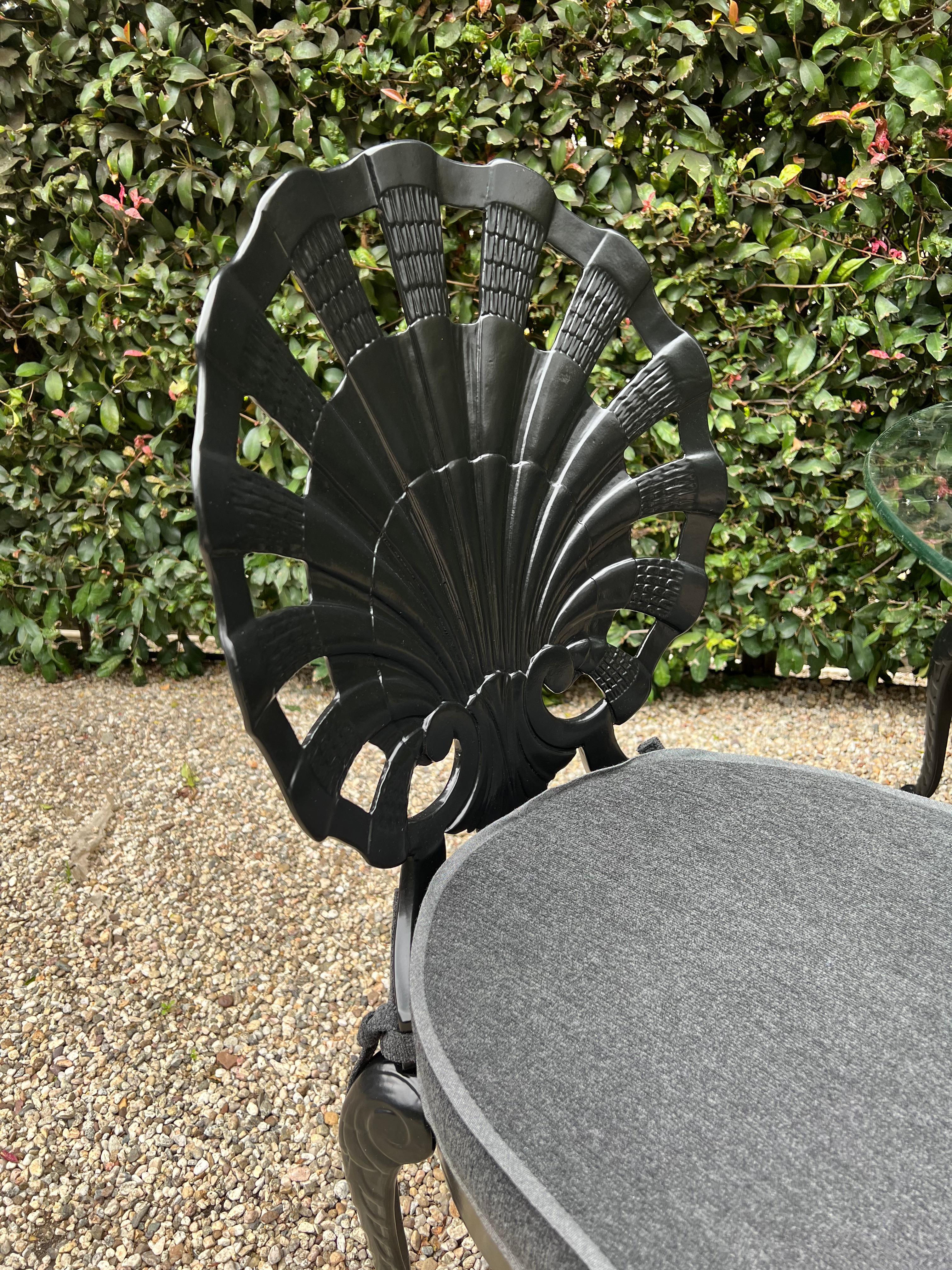 Four Shell Grotto Chairs and Coordinating Table For Sale 9