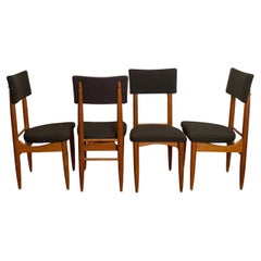 Vintage Set of four Guillerme et Chambron chairs, Edition Votre Maison circa 1960