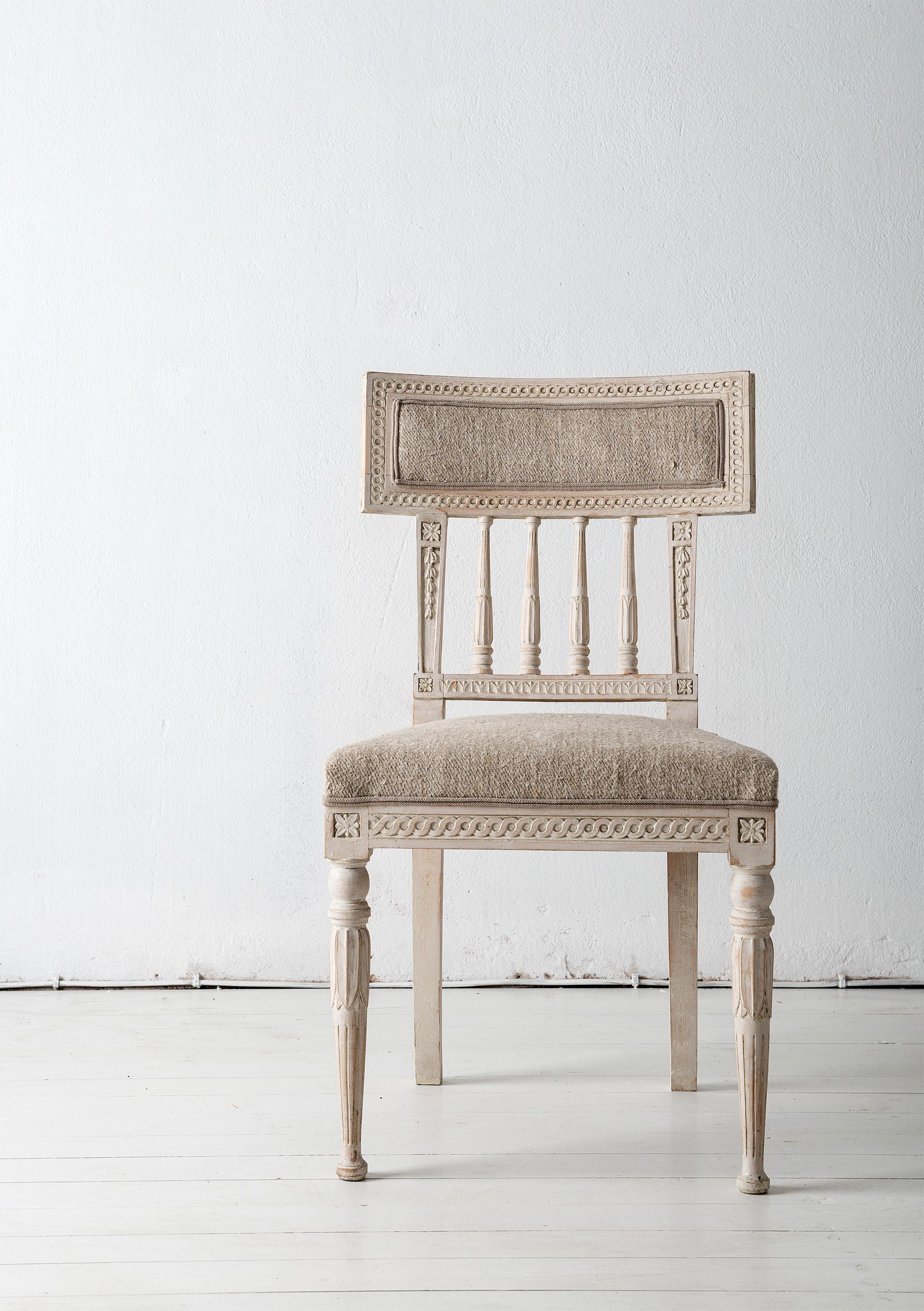 Set of Four Gustavian Dining Chairs 4