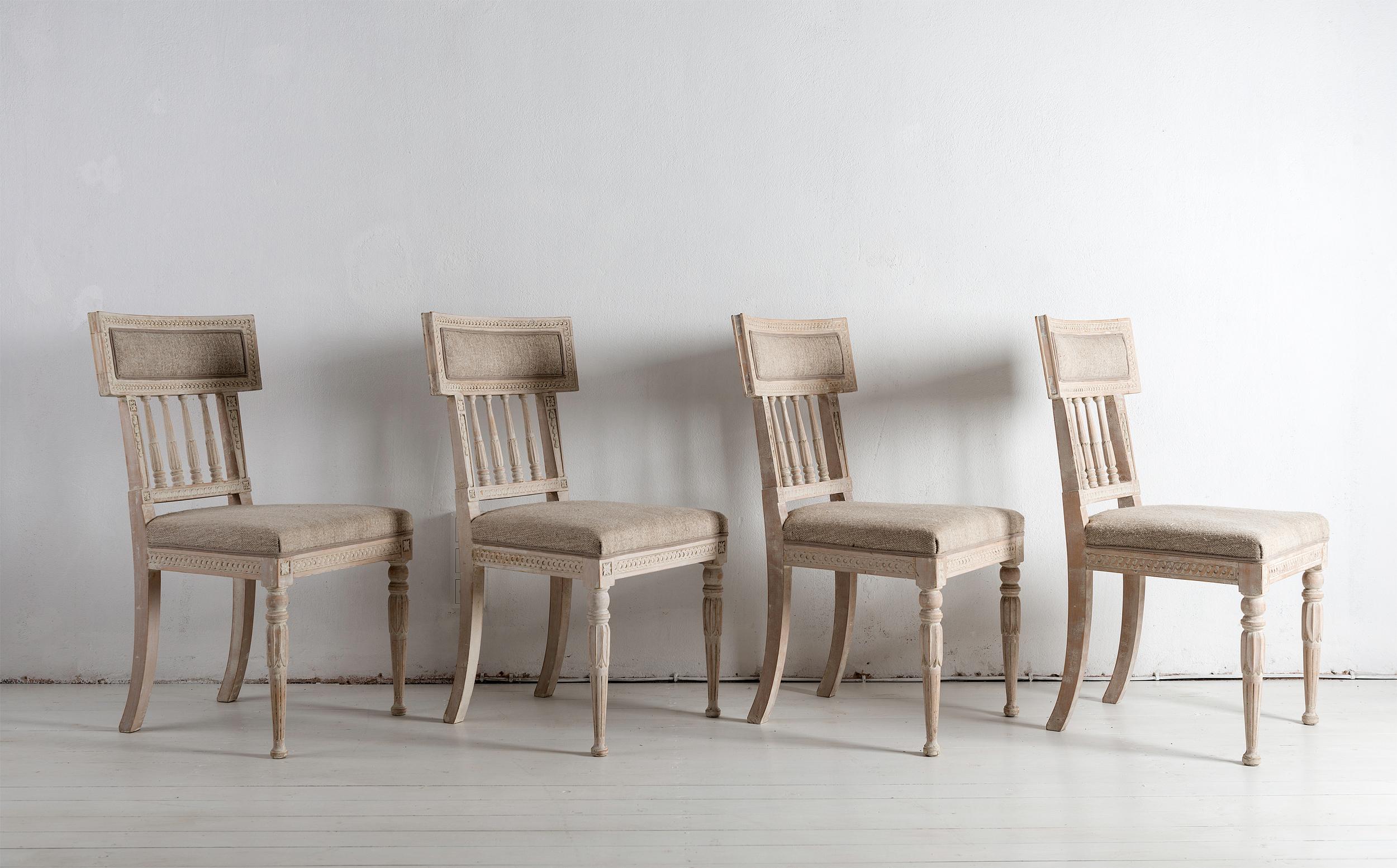 Swedish Set of Four Gustavian Dining Chairs