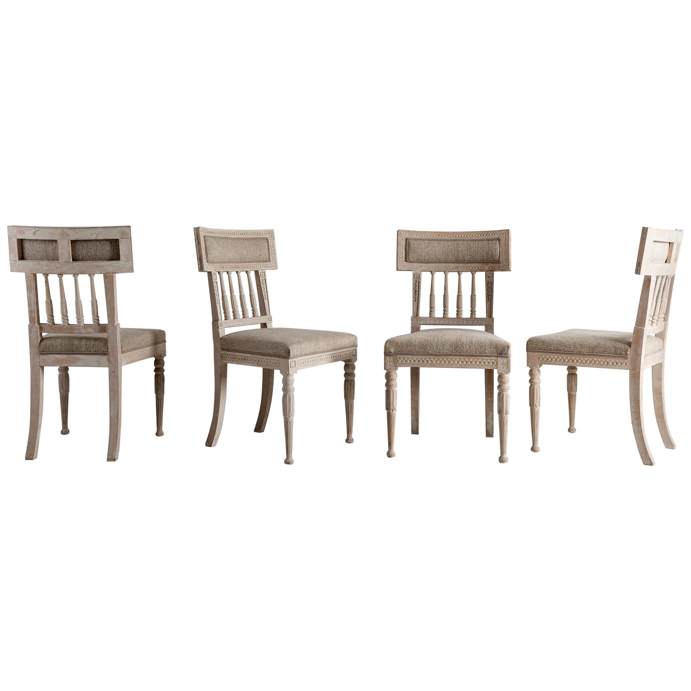 Set of Four Gustavian Dining Chairs