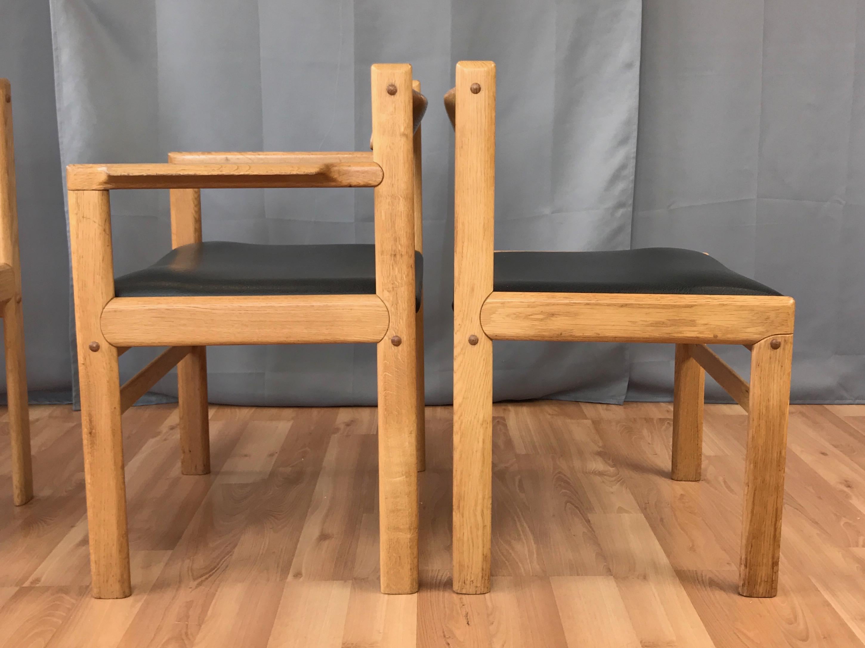 Set of Four Hagen International Mid-Century Modern Oak Dining Chairs, 1960s In Good Condition In San Francisco, CA