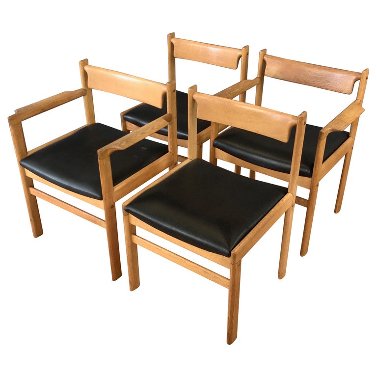 Set Of Four Hagen International Mid Century Modern Oak Dining Chairs 1960s At 1stdibs
