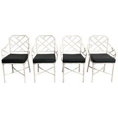 Set of Four Hall Bradley "Calcutta" Dining Patio Armchairs for Brown Jordan 1967