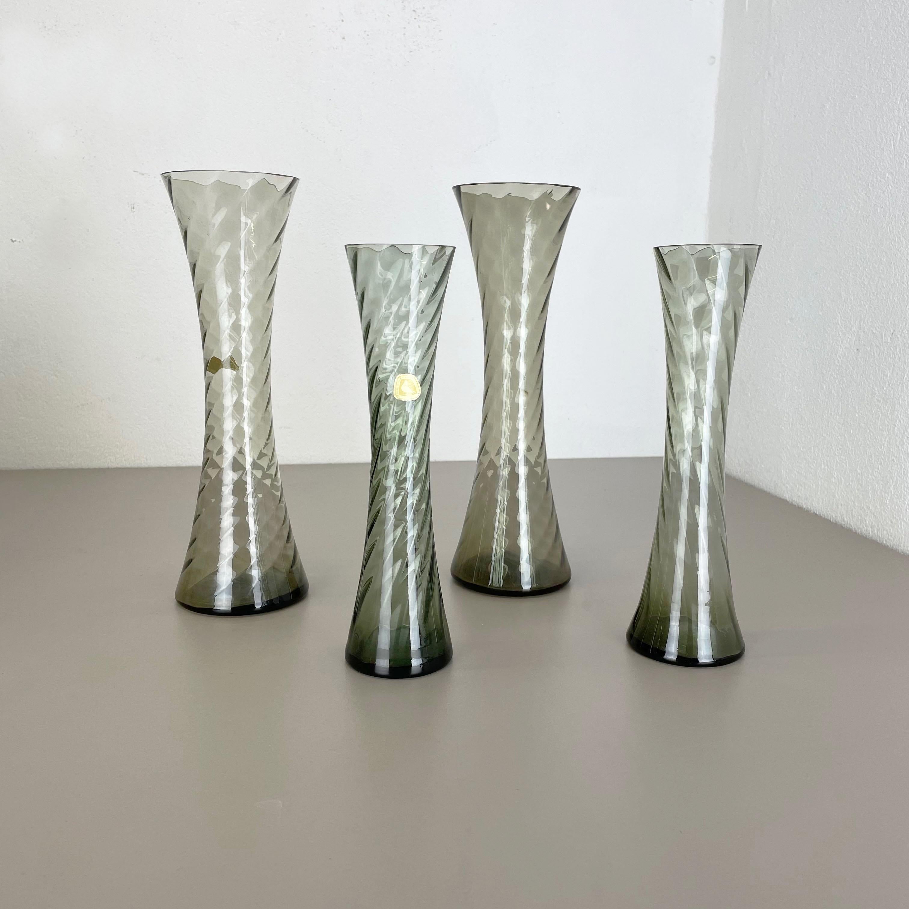 Article:

Set of four crystal vases

Producer:

Alfred Taube Kristallglasfabrik, Germany



Decade:

1960s


  

These original vintage vases was produced in the 1960s in Germany. It is made of handblown crystal glass, produced by