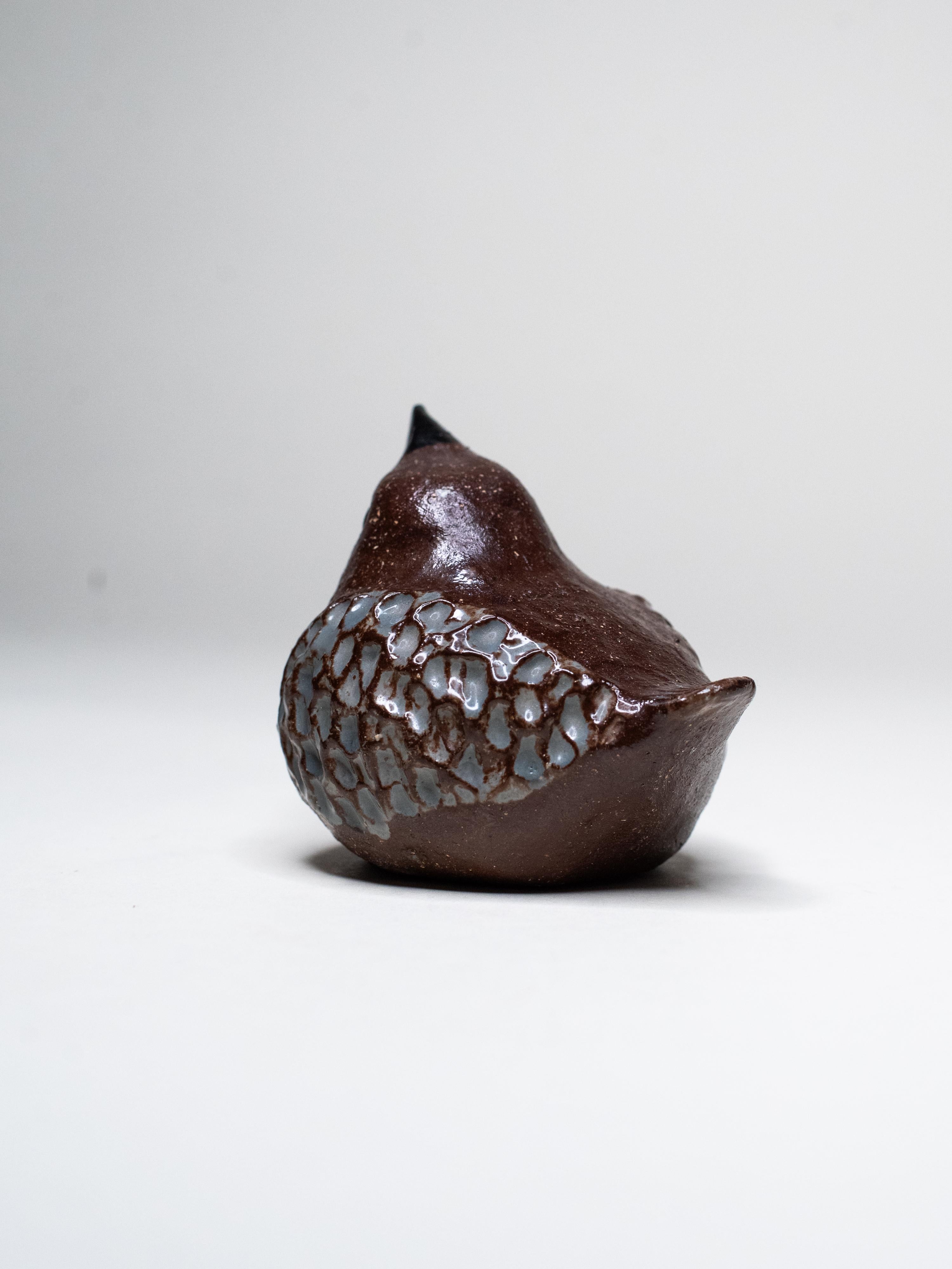 Set of Four Hand-Signed Stoneware Birds by Bengt Wall, Sweden, 1970s For Sale 3