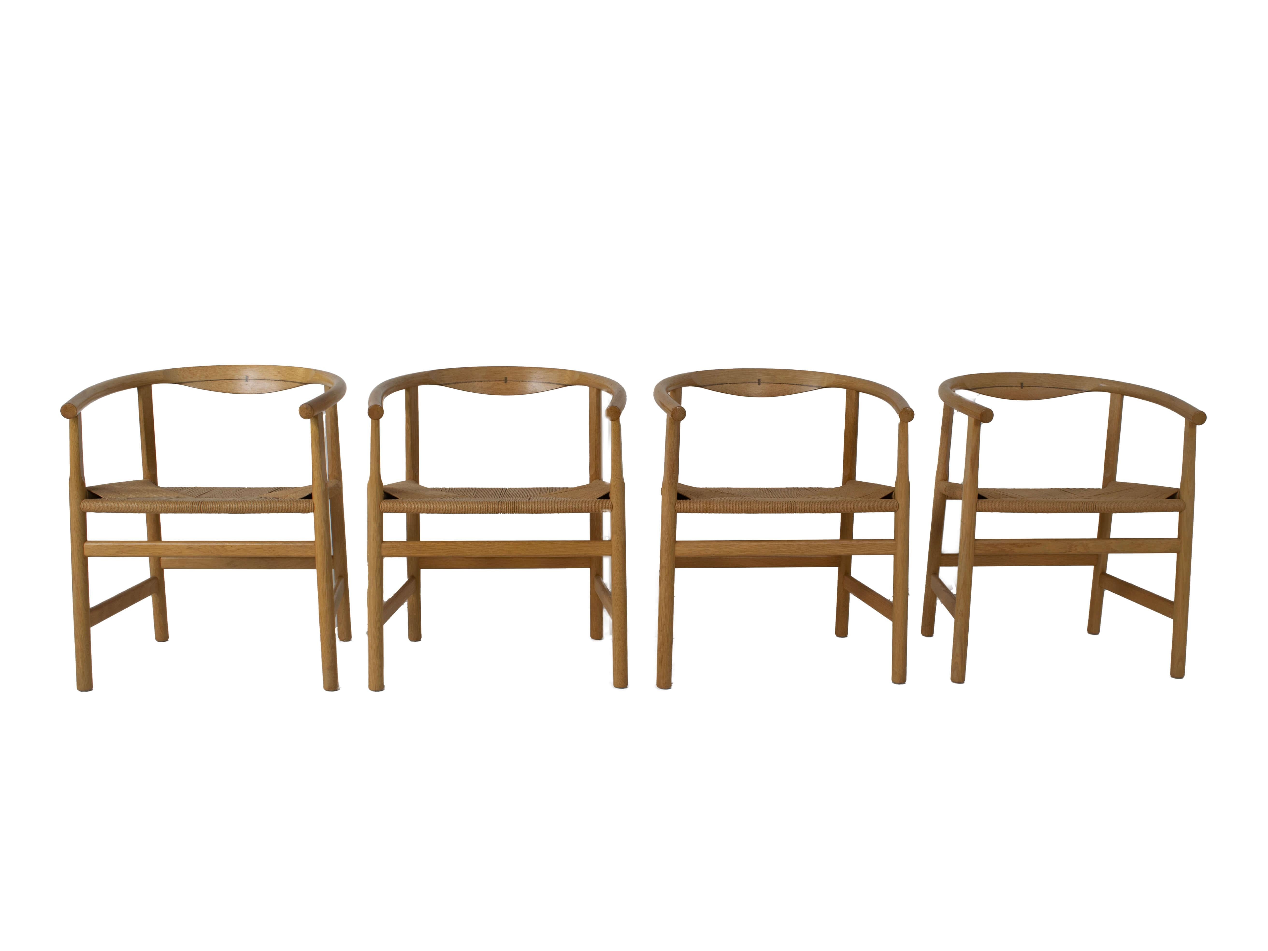 Scandinavian Modern Set of Four Hans Wegner PP203 Dining Chairs for PP Møbler, Denmark, 1970s
