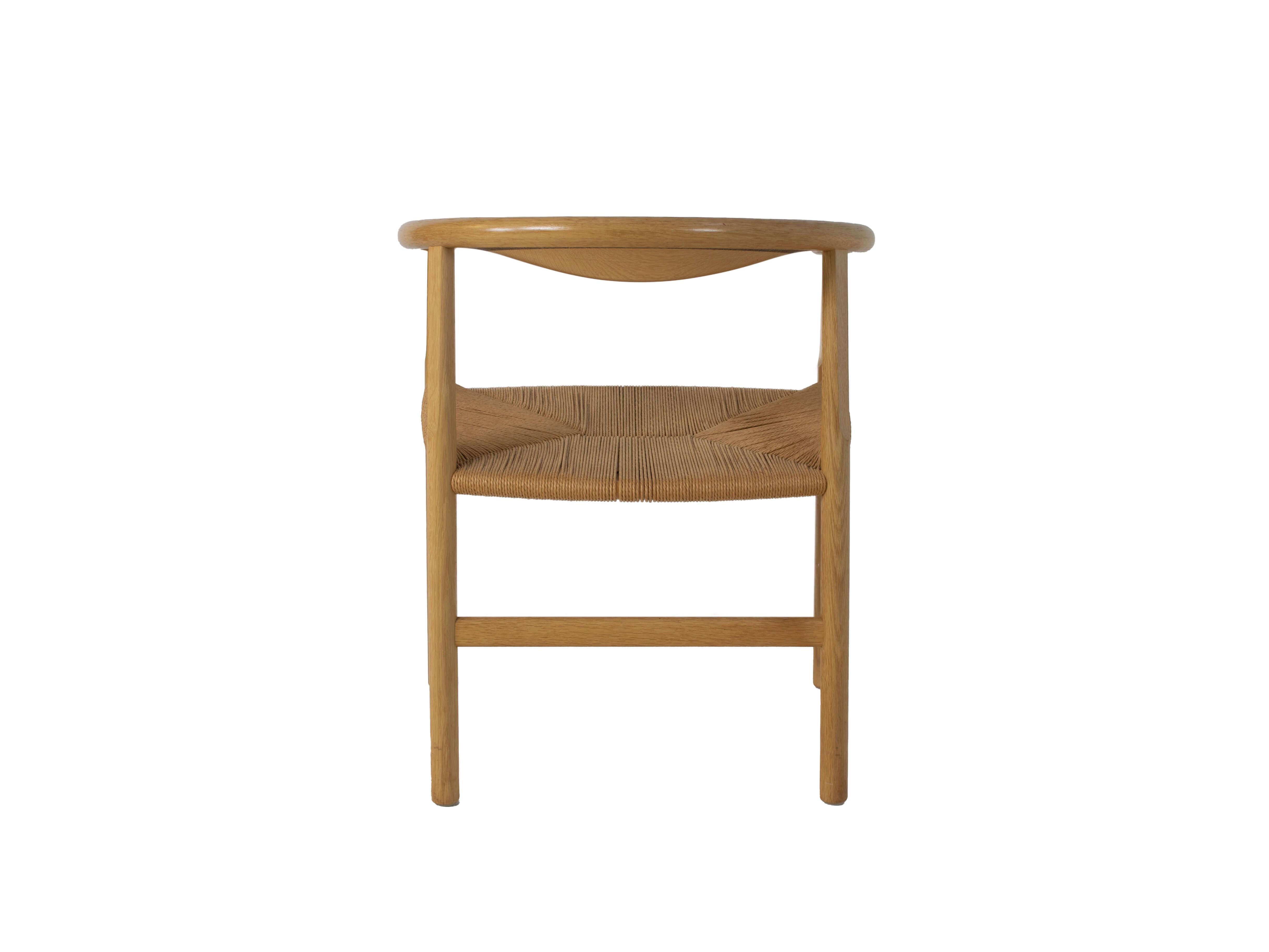 Papercord Set of Four Hans Wegner PP203 Dining Chairs for PP Møbler, Denmark, 1970s