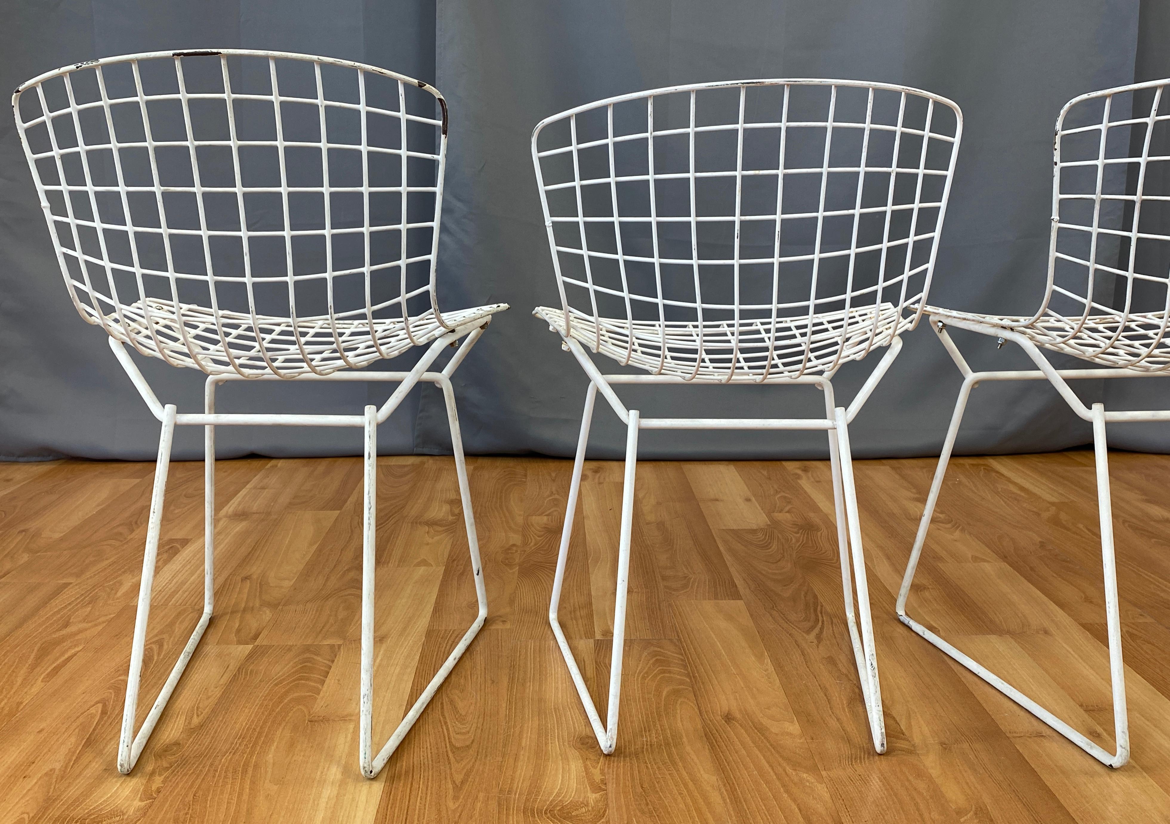 Ensemble de quatre chaises d'enfant conçues par Harry Bertoia pour Knoll en vente 1
