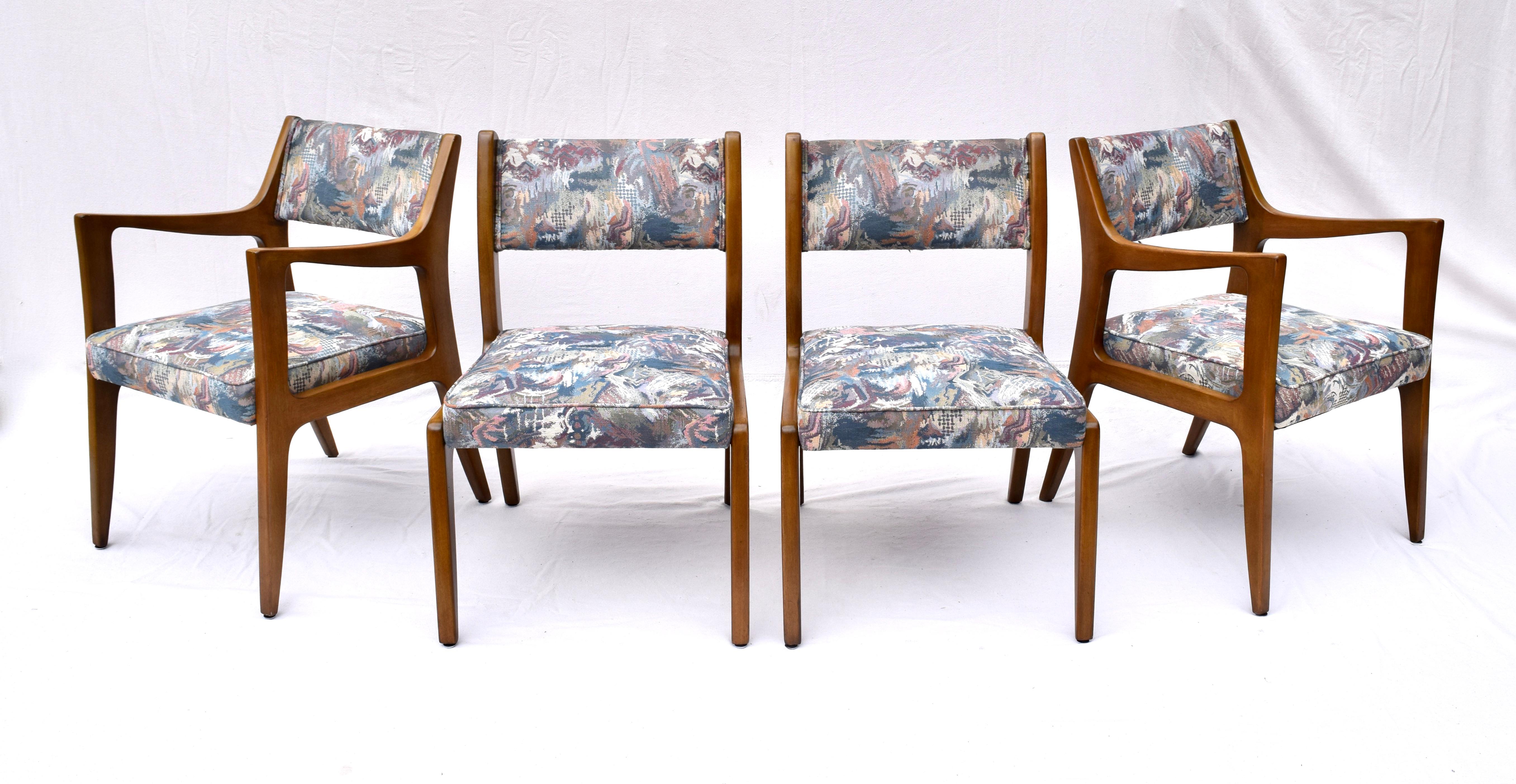 Set of Four Harvey Probber Mahogany Dining Chairs, 1950s For Sale 7
