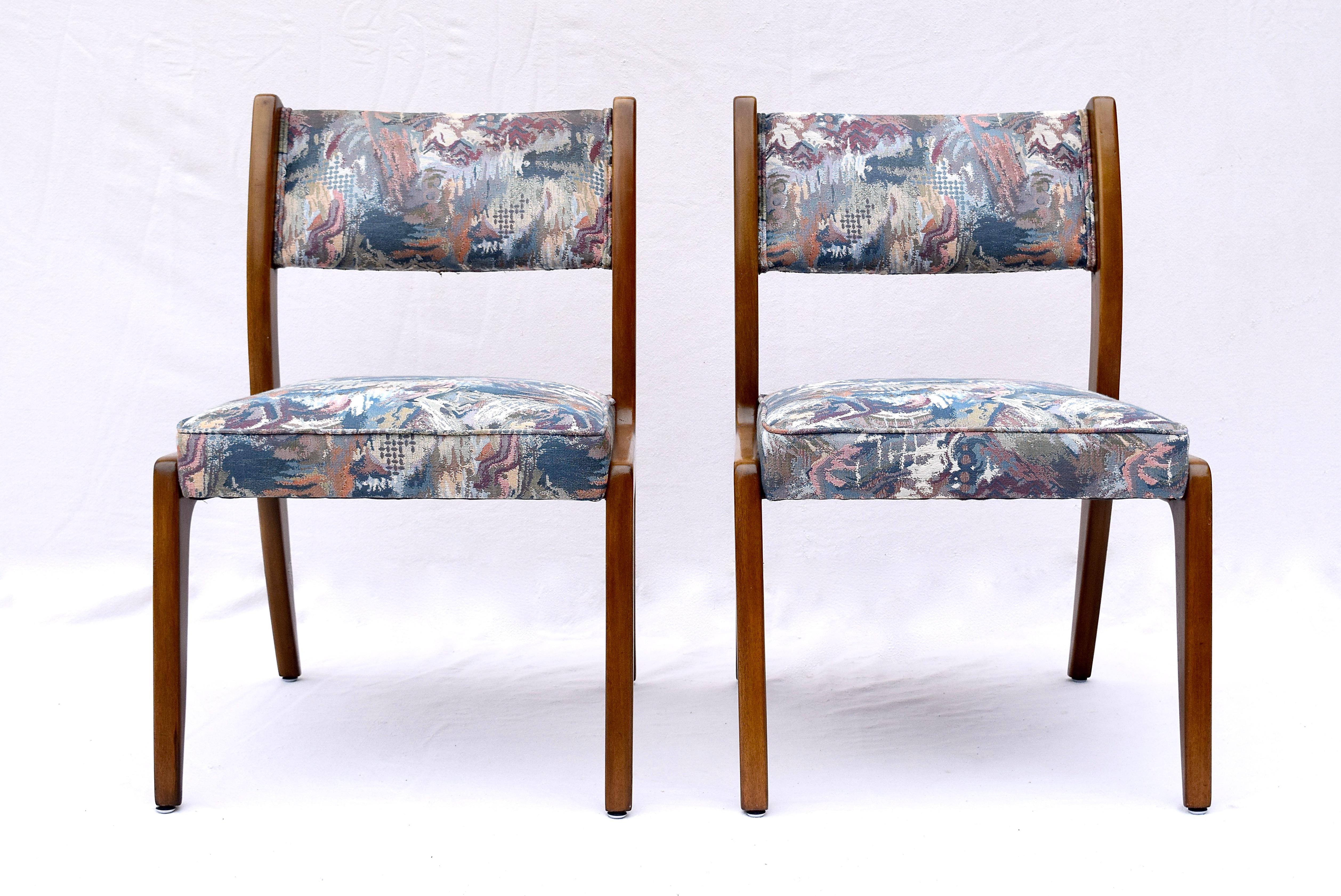 Set of Four Harvey Probber Mahogany Dining Chairs, 1950s For Sale 2