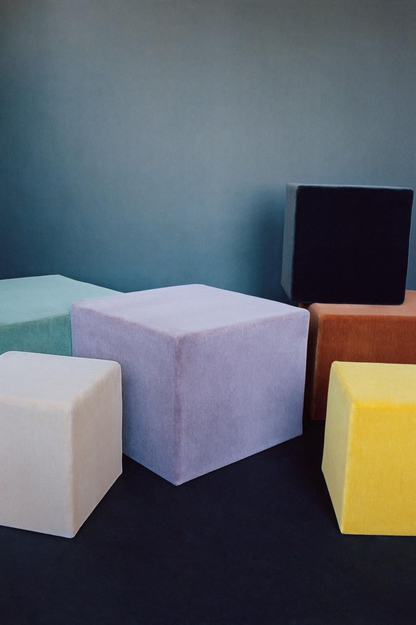 Set of Four Heart Bar Stools, Alpaca Wool, by Vintola Studio, Europe, Poland. For Sale 7