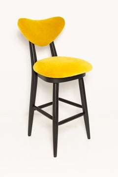 Set of Four Heart Bar Stools, Alpaca Wool, by Vintola Studio, Europe, Poland.