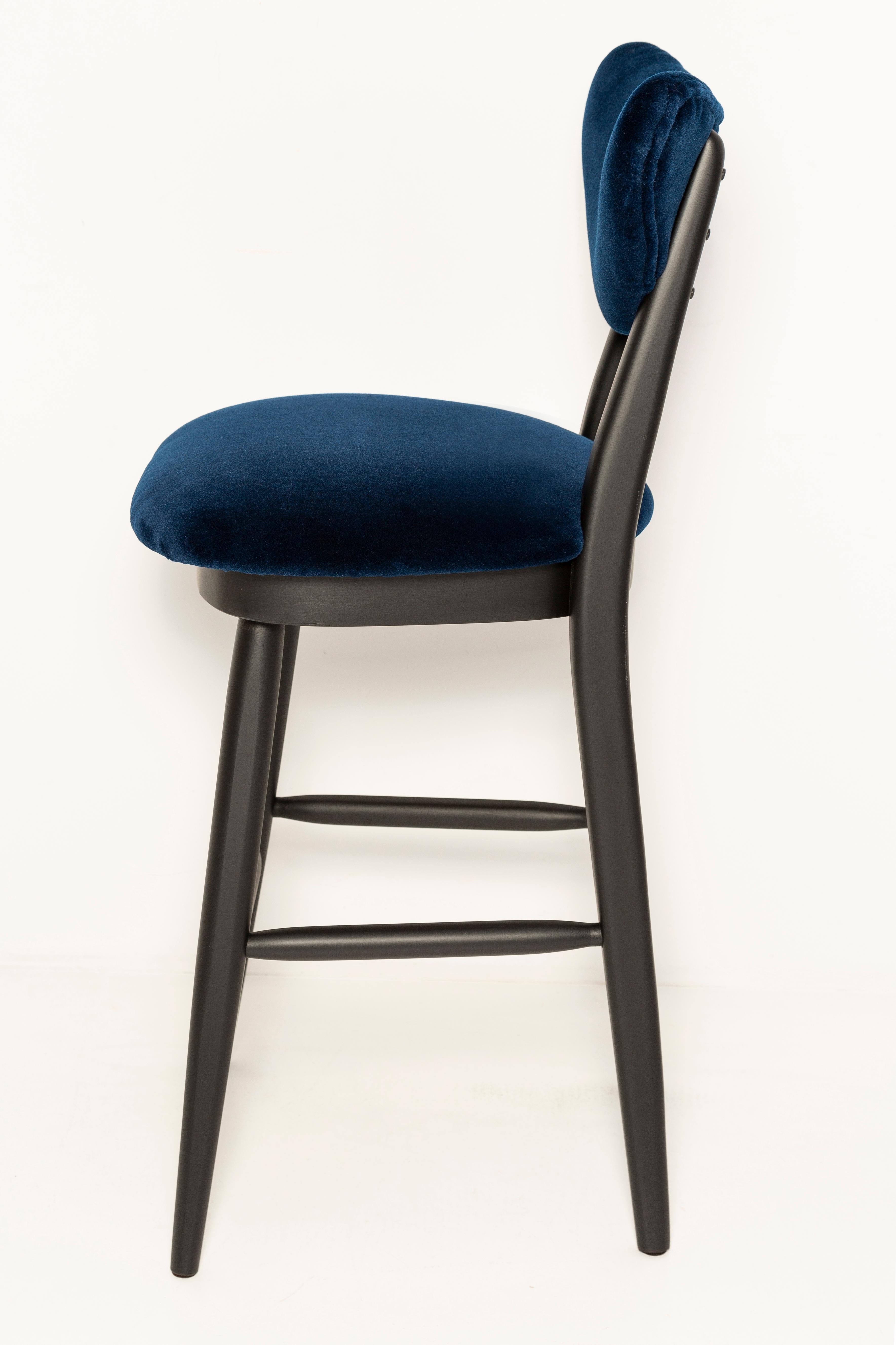 Beech Set of Four Heart Bar Stools, Alpaca Wool, by Vintola Studio, Europe, Poland. For Sale