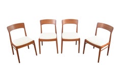 Set of Four Henning Kjærnulf Teak Dining Chairs  Danish Modern 1960s