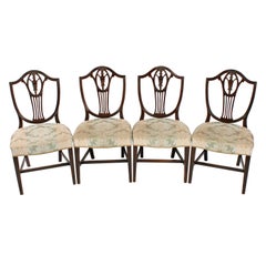 Set of Four Hepplewhite Style Chairs