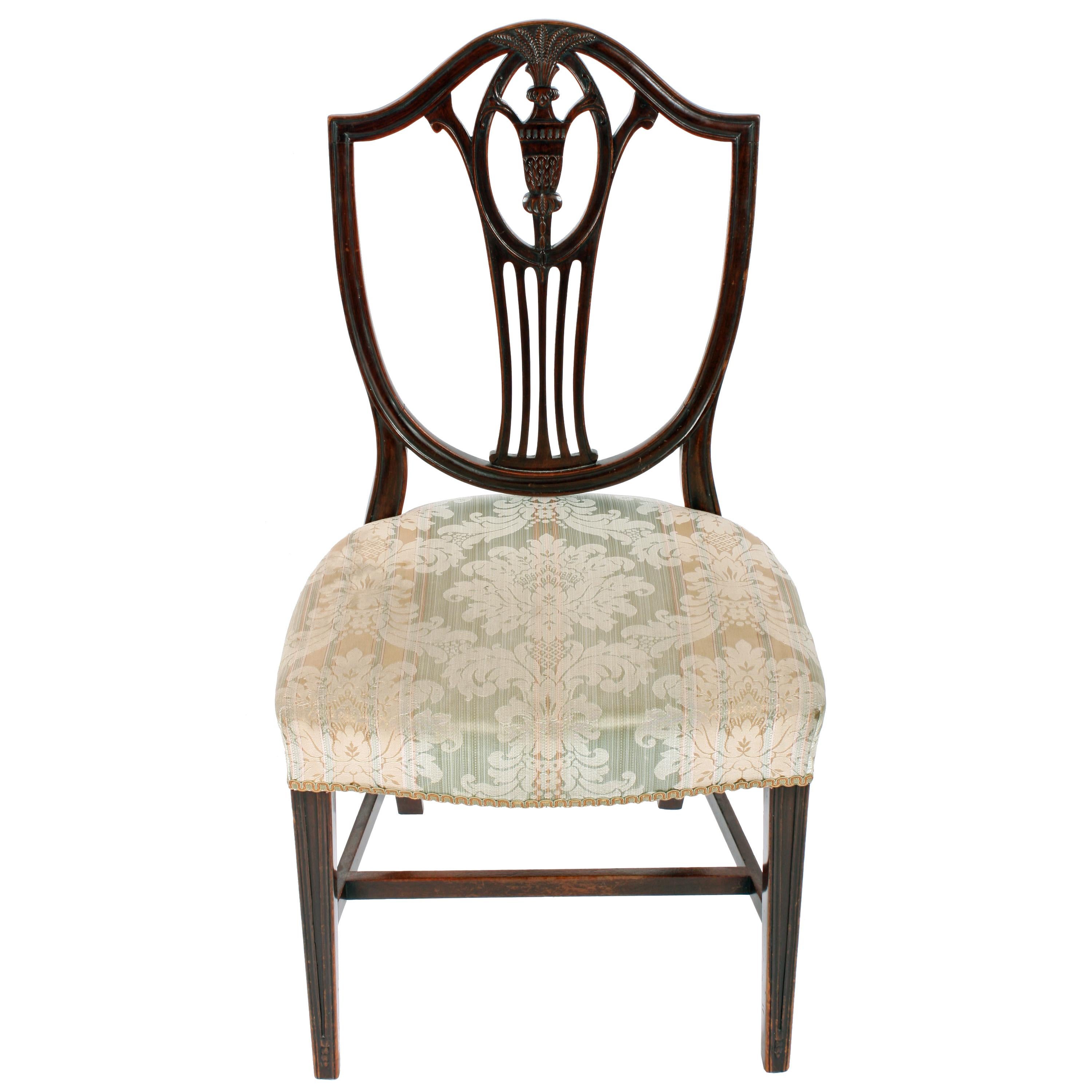 Mahogany Set of Four Hepplewhite Style Chairs For Sale