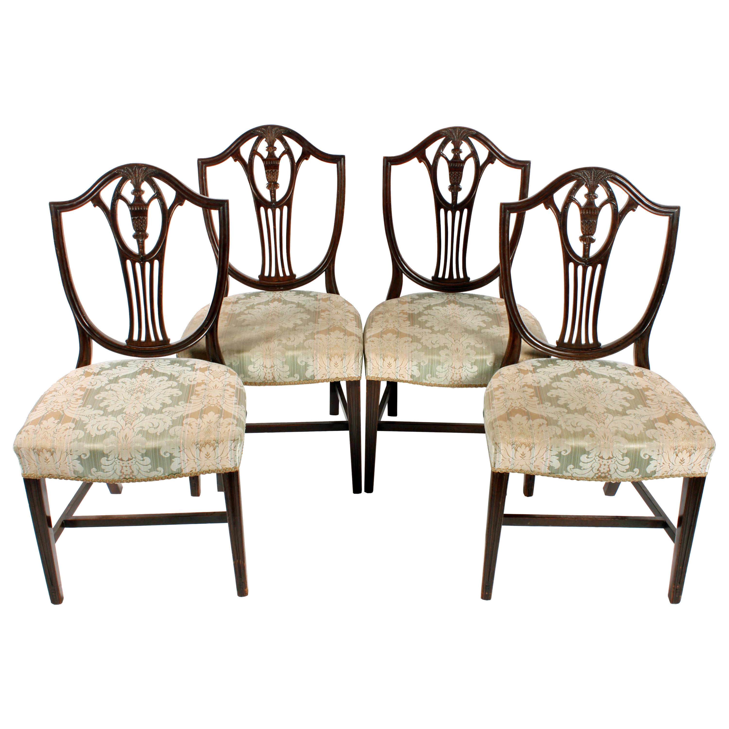 Set of Four Hepplewhite Style Chairs For Sale