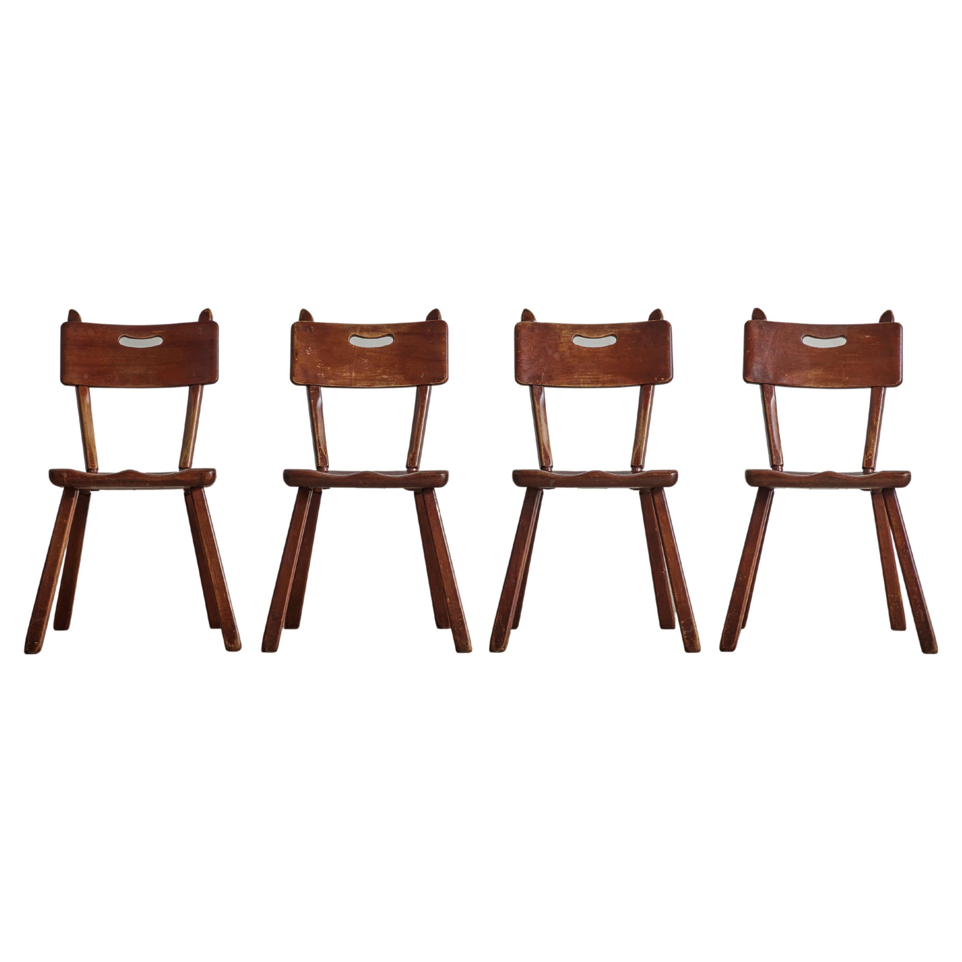 Set of Four Herman de Vries Dining Chairs