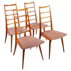 Set of Four High Back Ladder Dining Chairs designed by Dettinger, Germany