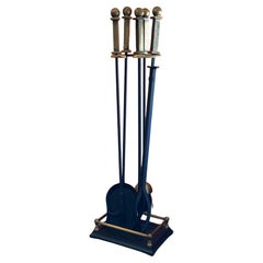 Set of Four Hollywood Regency Fireplace Tools by Pilgrim Manufacturing