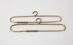 Set of Four Hollywood Regency Solid Brass Austrian Coat Hangers, 1970s