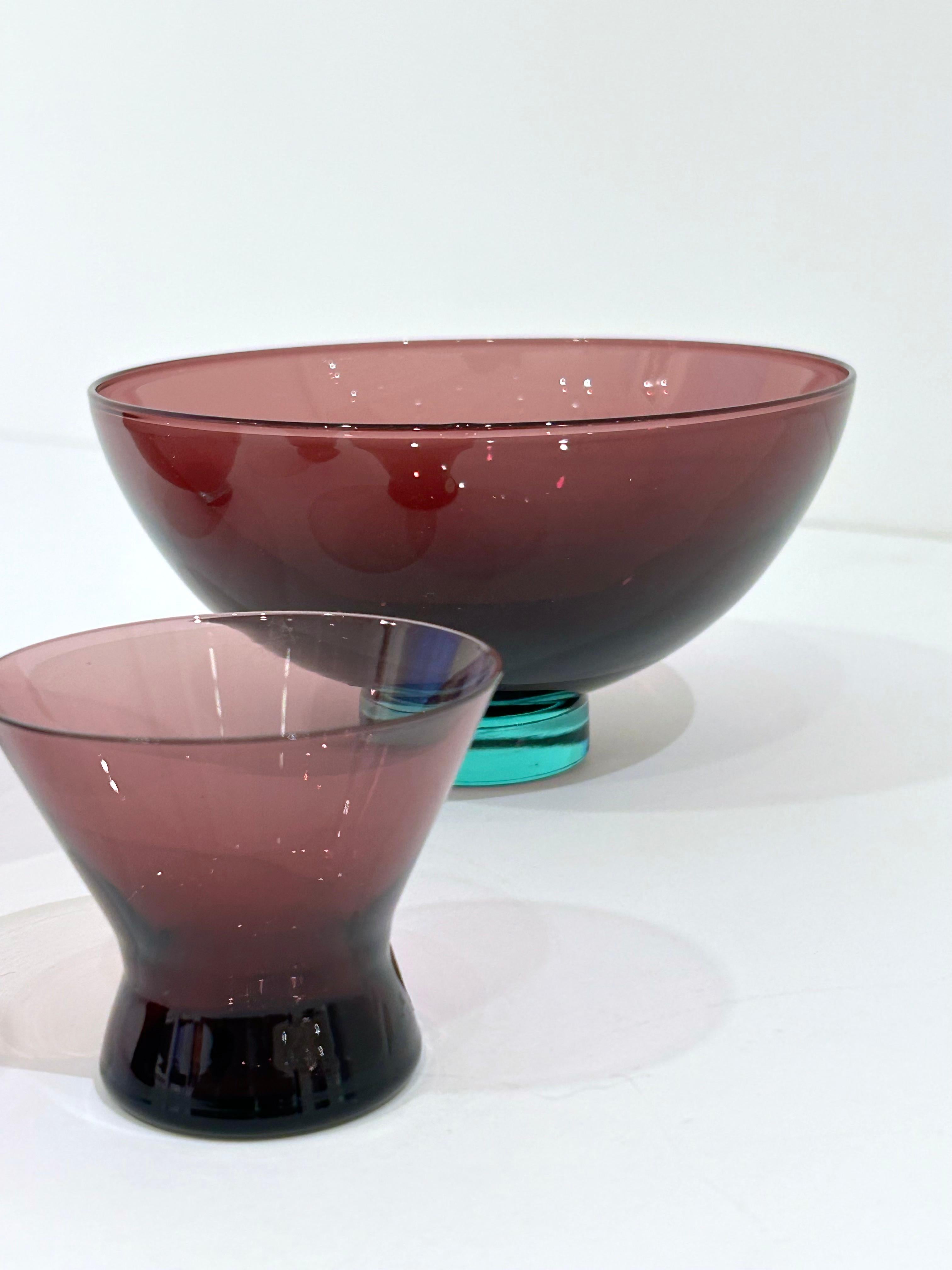 Set of Four Holmegaard Glass Dishes by Per Lutken For Sale 2