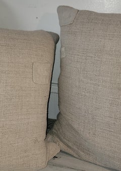 Collection of 19Thc Homespun Feet Sack Pillows
