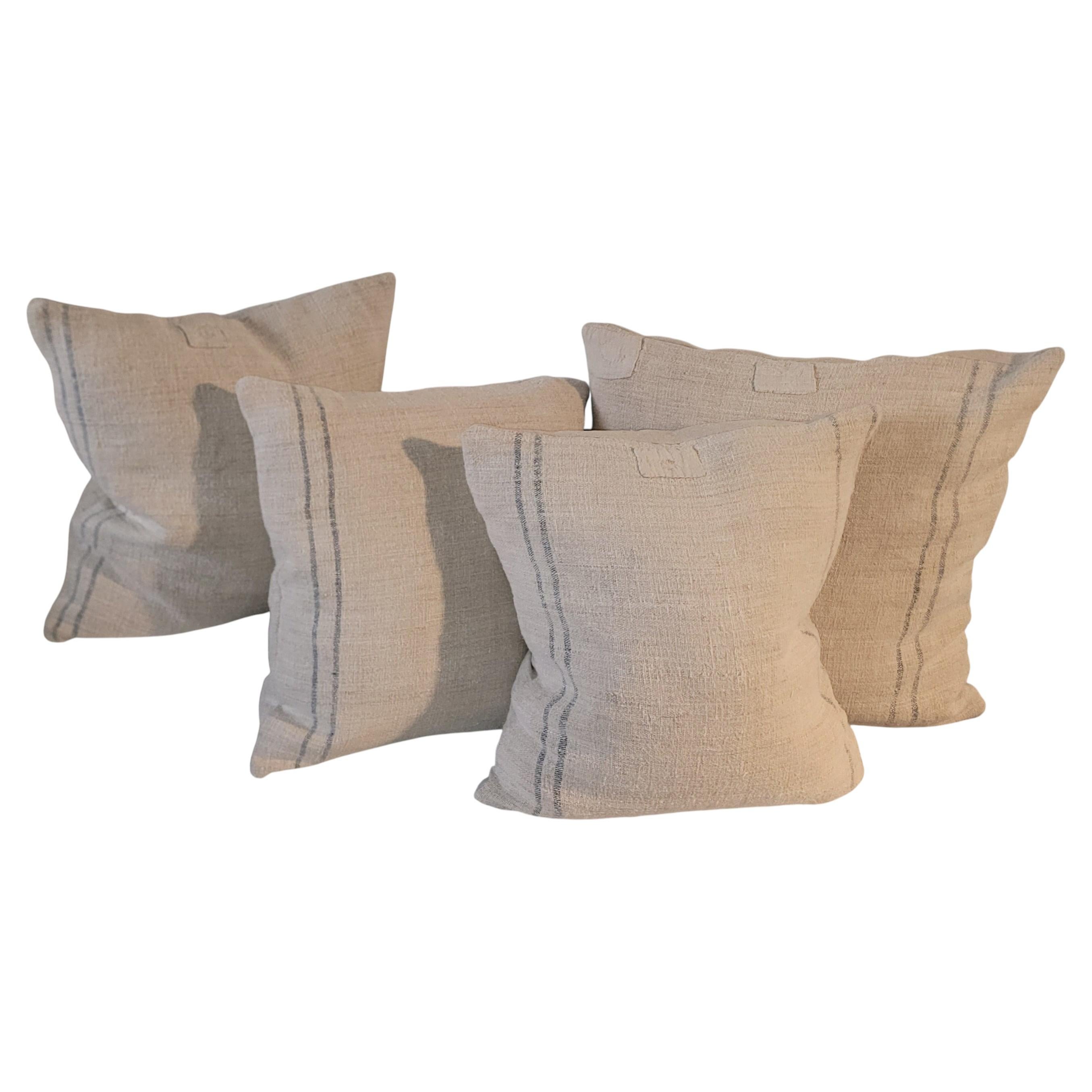 Collectional d'oreillers en sacs de pieds Homespun 19Thc