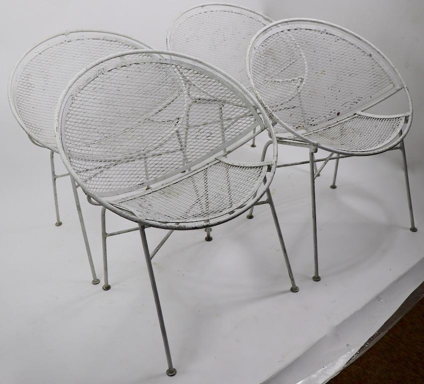 Set of Four Hoop Chairs by Salterini 7