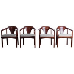 Set of Four "Horseshoe" Chairs by Edward Wormley for Dunbar