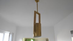 Set of Four Hotel Midcentury Design Brass Pendants, 1980s