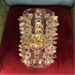 Set of Four Huge Rostrato Murano Glass Wall Sconces in the Manner of Barovier