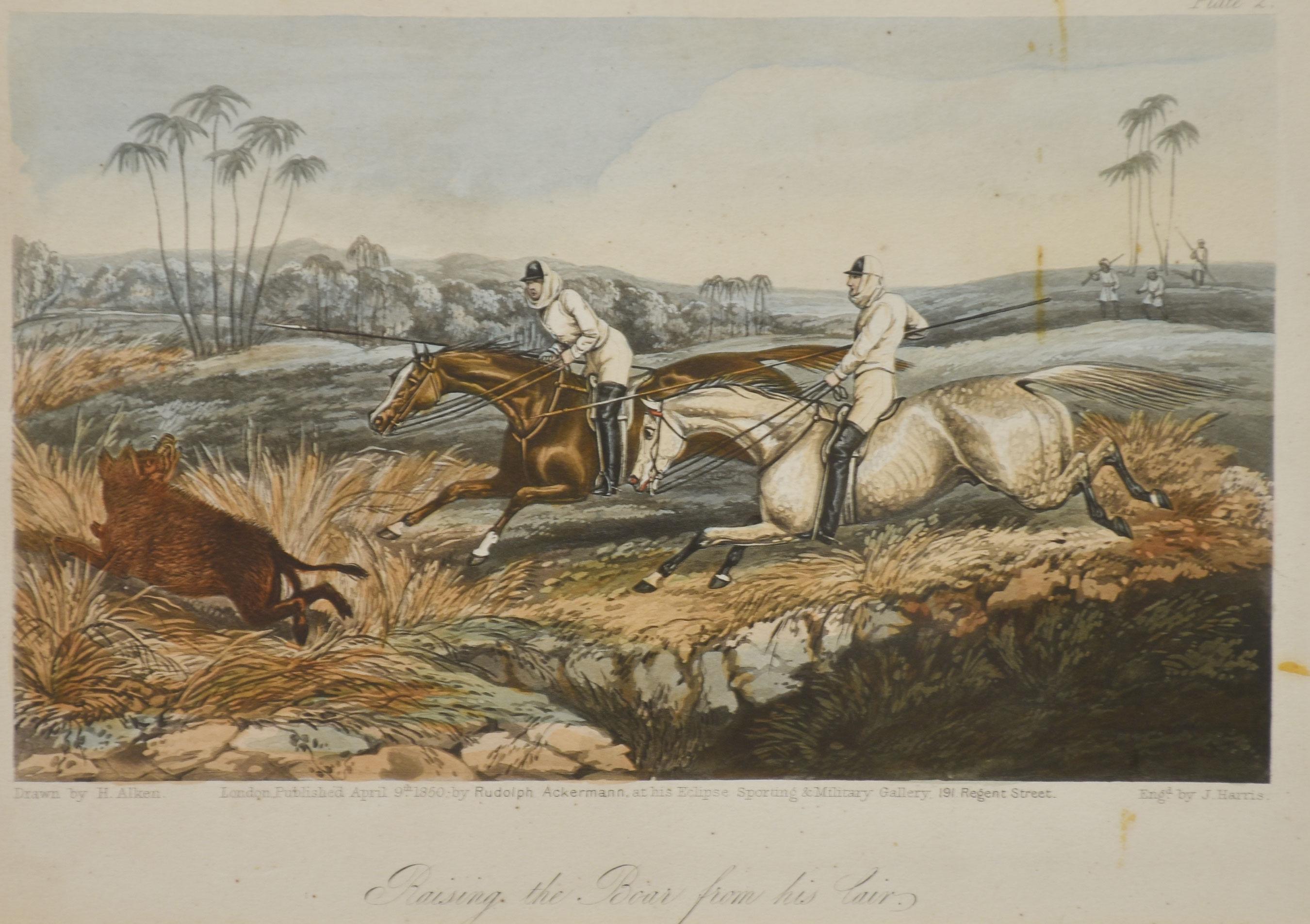 British Set of Four Hunting Engravings For Sale