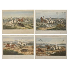 Set of Four Hunting Engravings