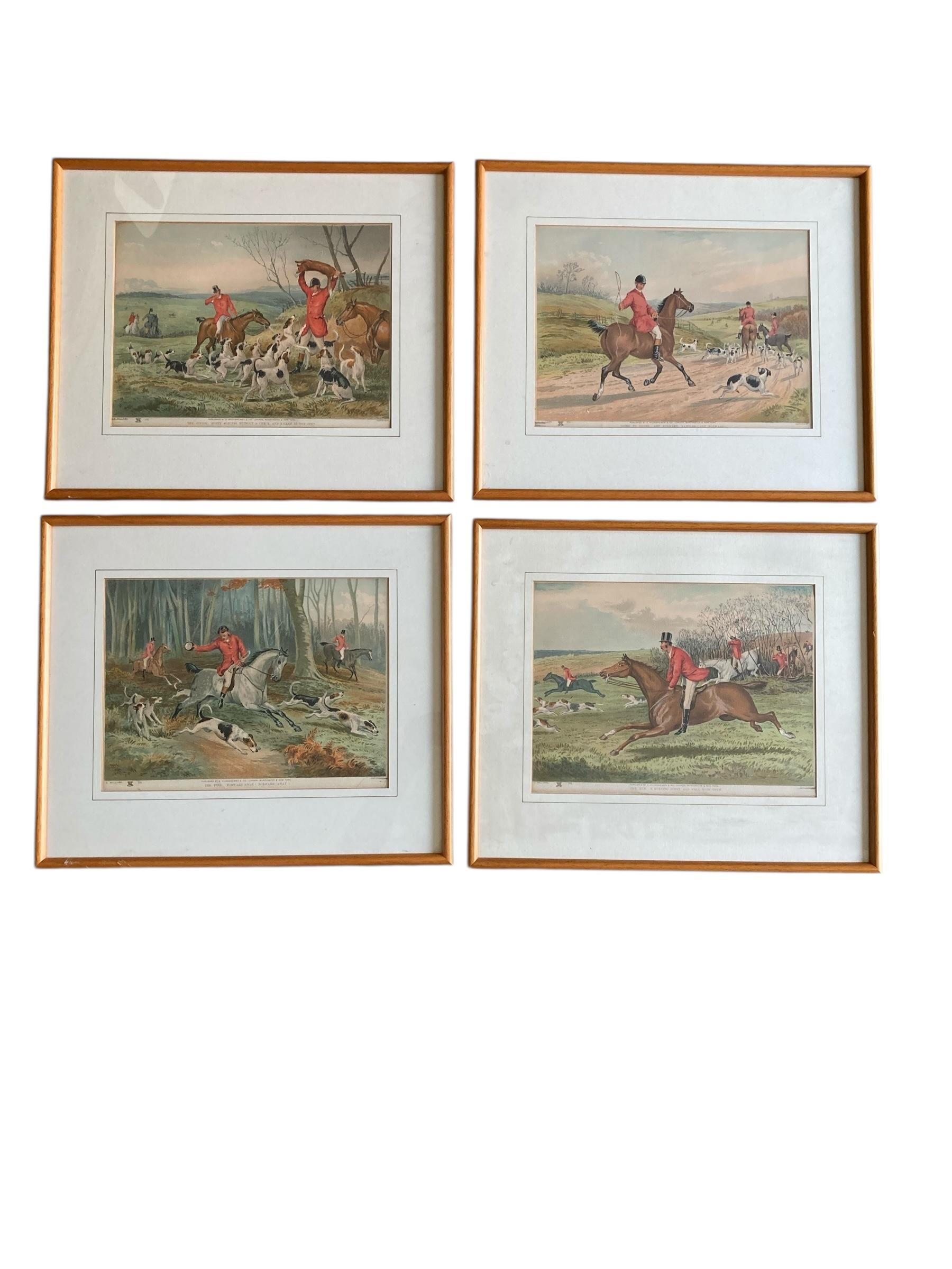 Set di quattro stampe di caccia di S. Williams in vendita 3