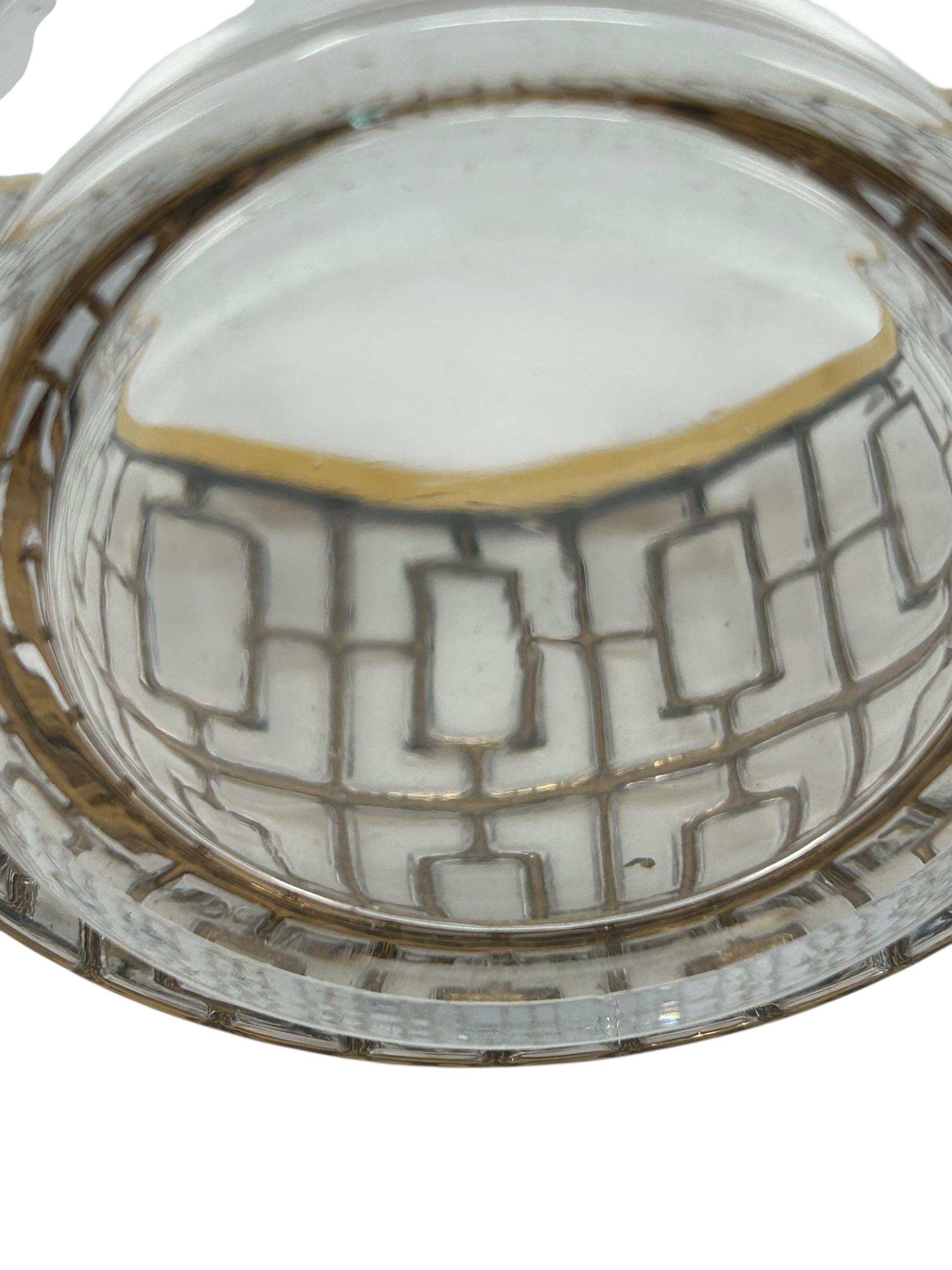 Set of Four Imperial Glass Rocks Glass with 22-karat Gold in the “Shoji” pattern For Sale 3