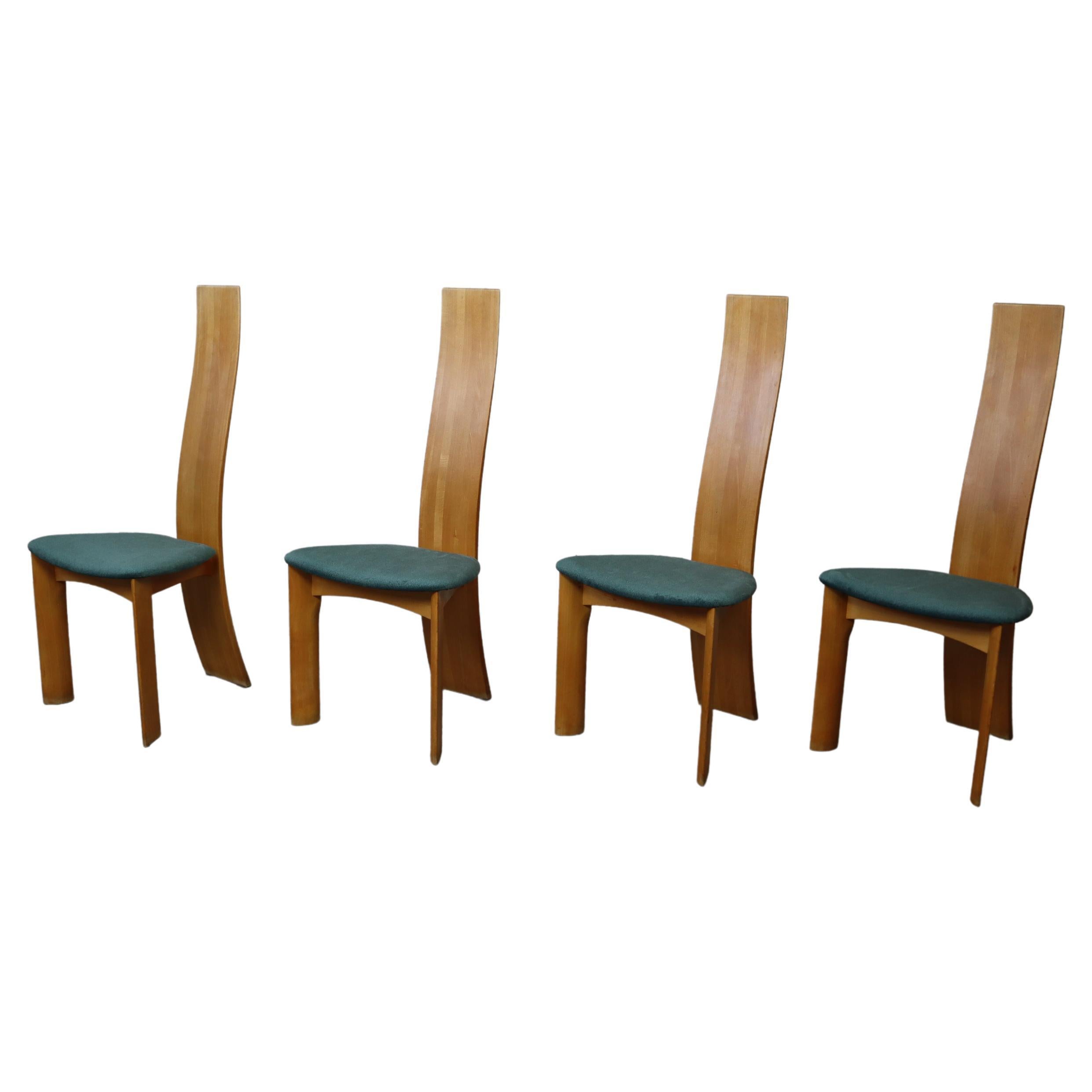 Set of four "Iris" chairs by Bob Van den Berghe for Tranekaer Furniture Denmark For Sale