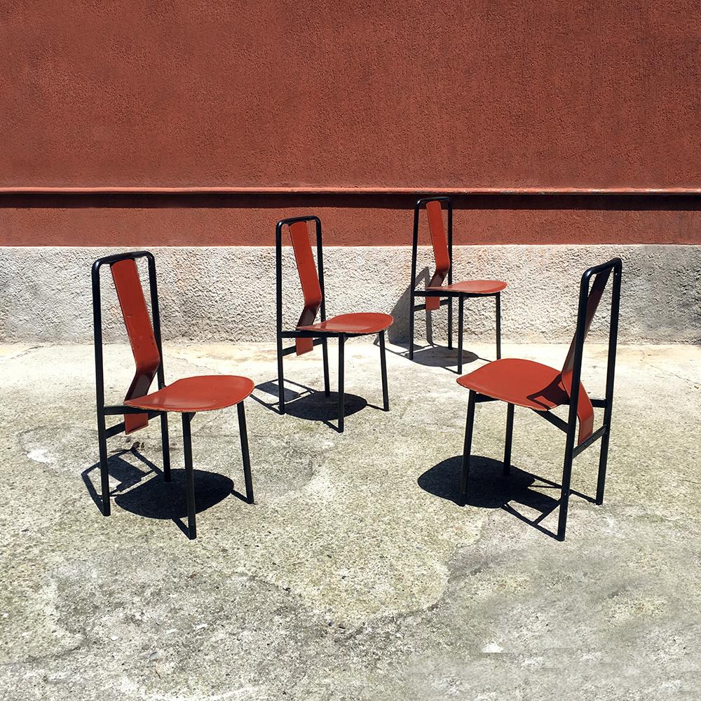 Mid-Century Modern Set of Four Irma Chairs by Achille Castiglioni for Zanotta, 1979