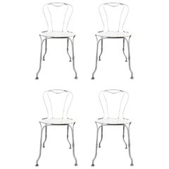 Set of Four Iron Garden Cafe Chairs