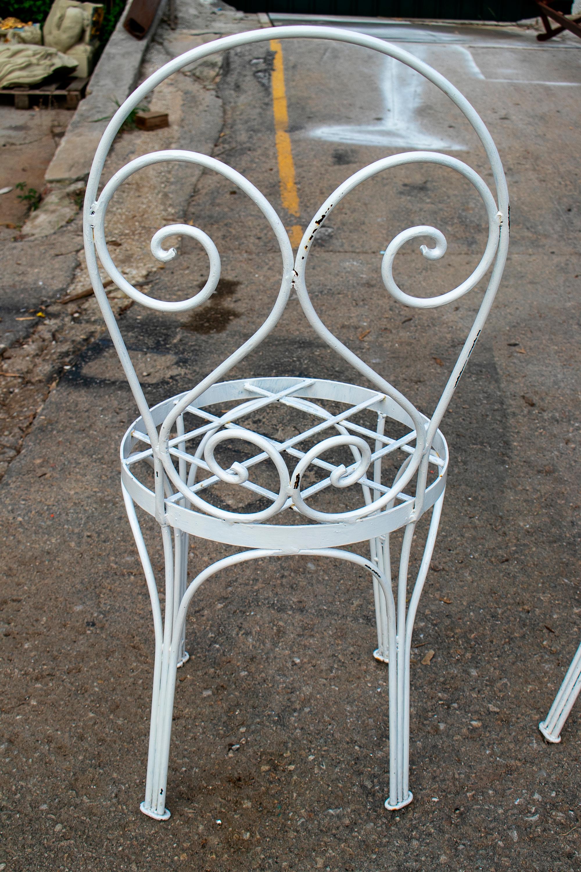 Set of Four Iron Garden Chairs In Good Condition In Marbella, ES