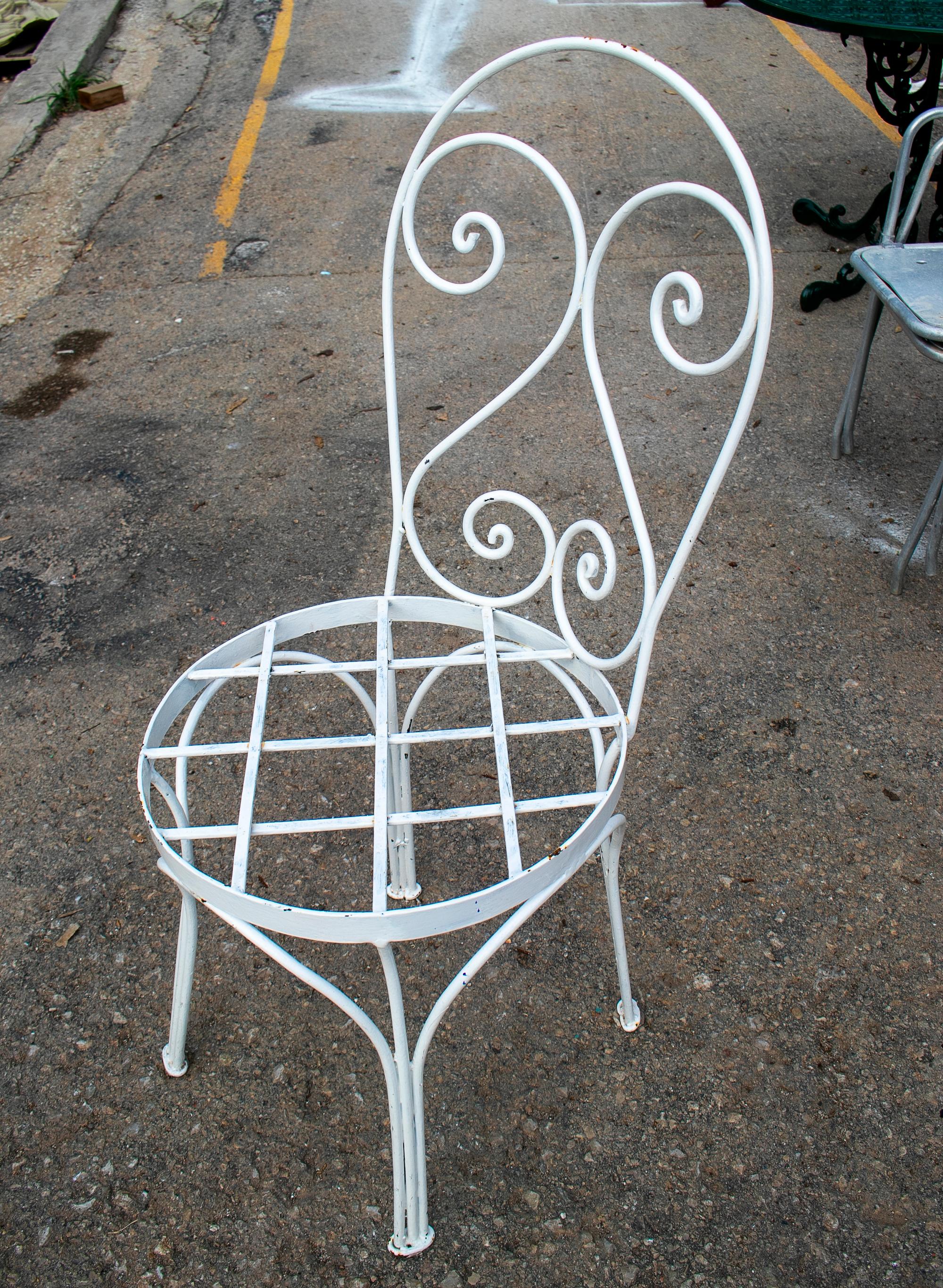 Set of Four Iron Garden Chairs 1