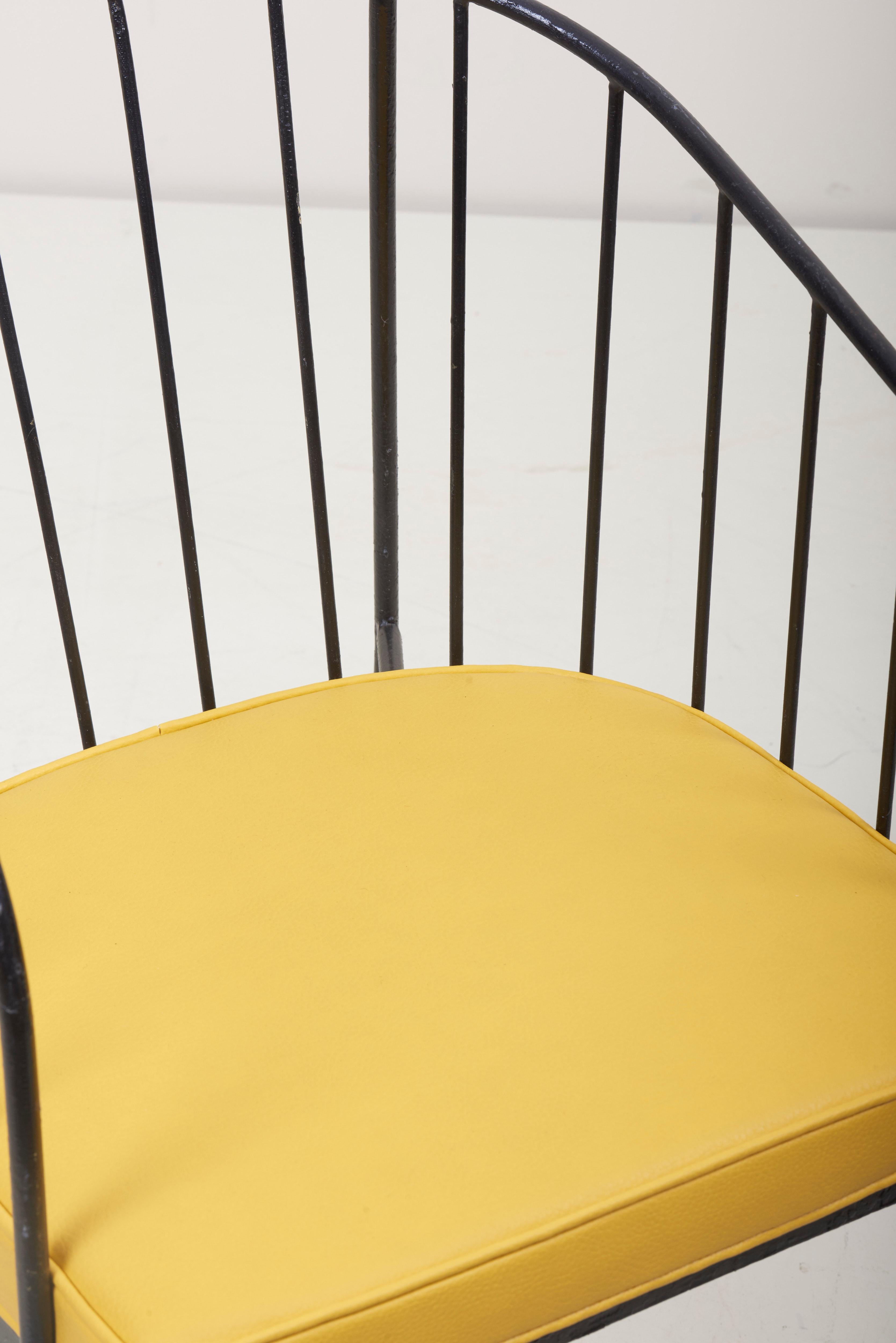 Set of Four Iron Rod Outdoor Chairs by George Nelson for Arbuck, 1950s 9