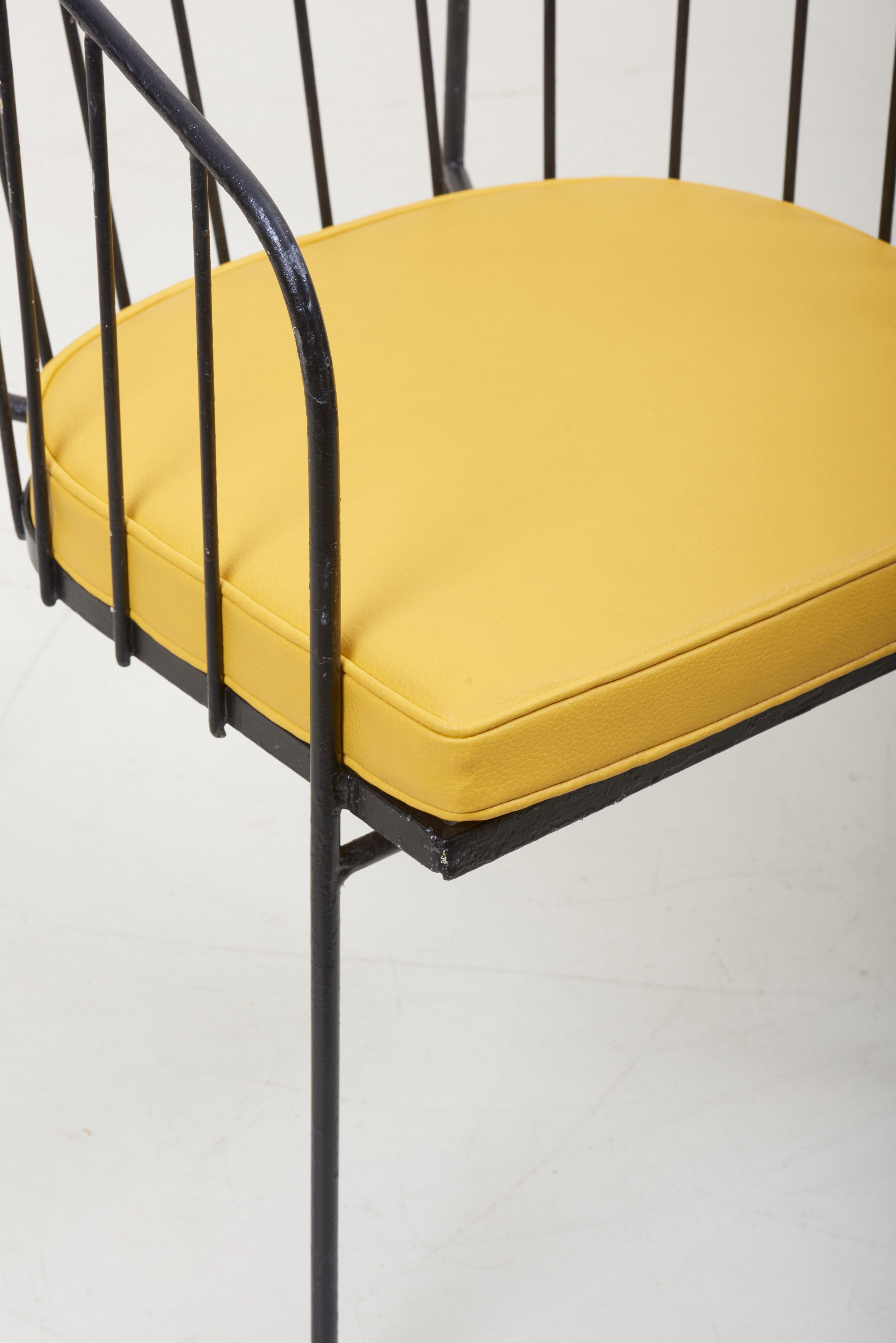 Set of Four Iron Rod Outdoor Chairs by George Nelson for Arbuck, 1950s 10