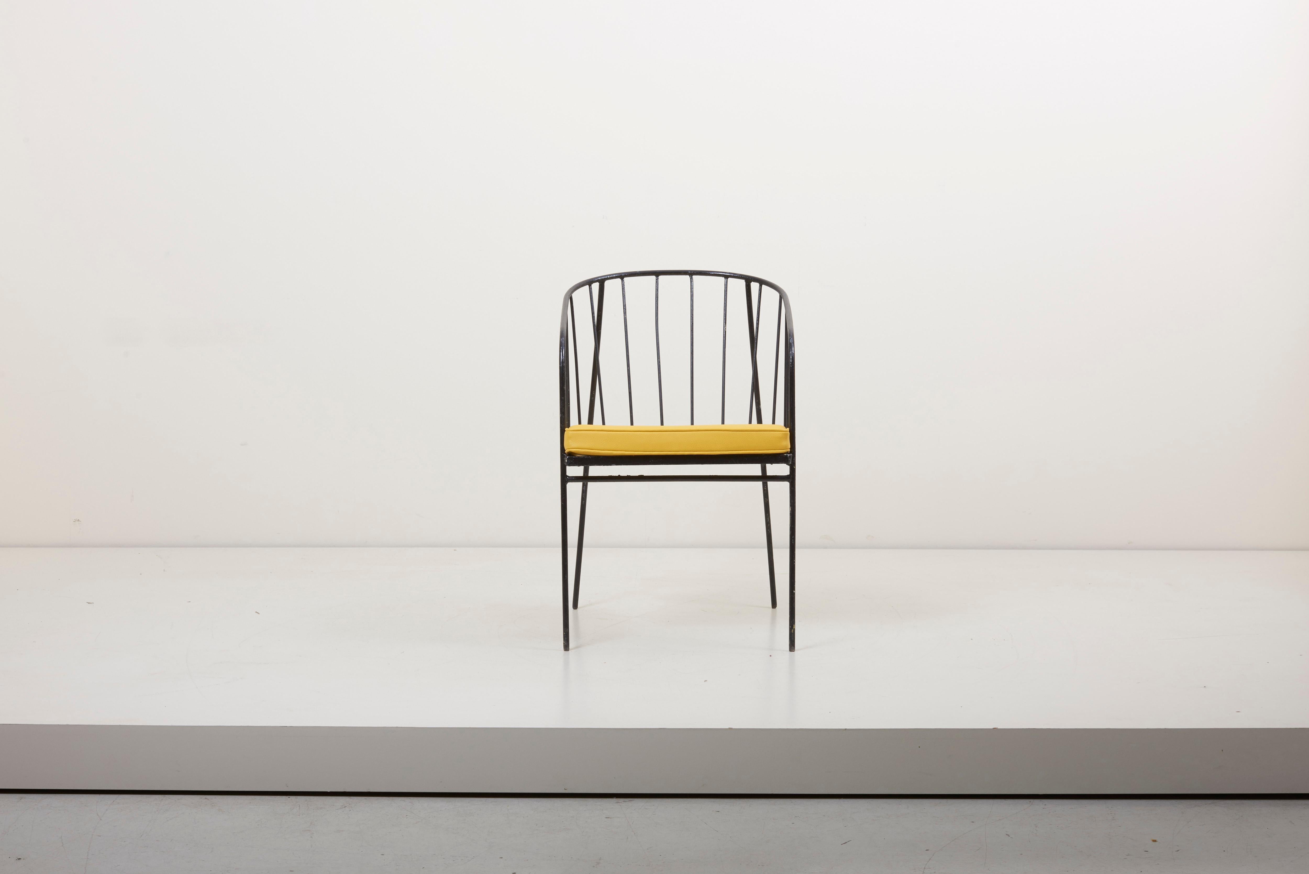 20th Century Set of Four Iron Rod Outdoor Chairs by George Nelson for Arbuck, 1950s