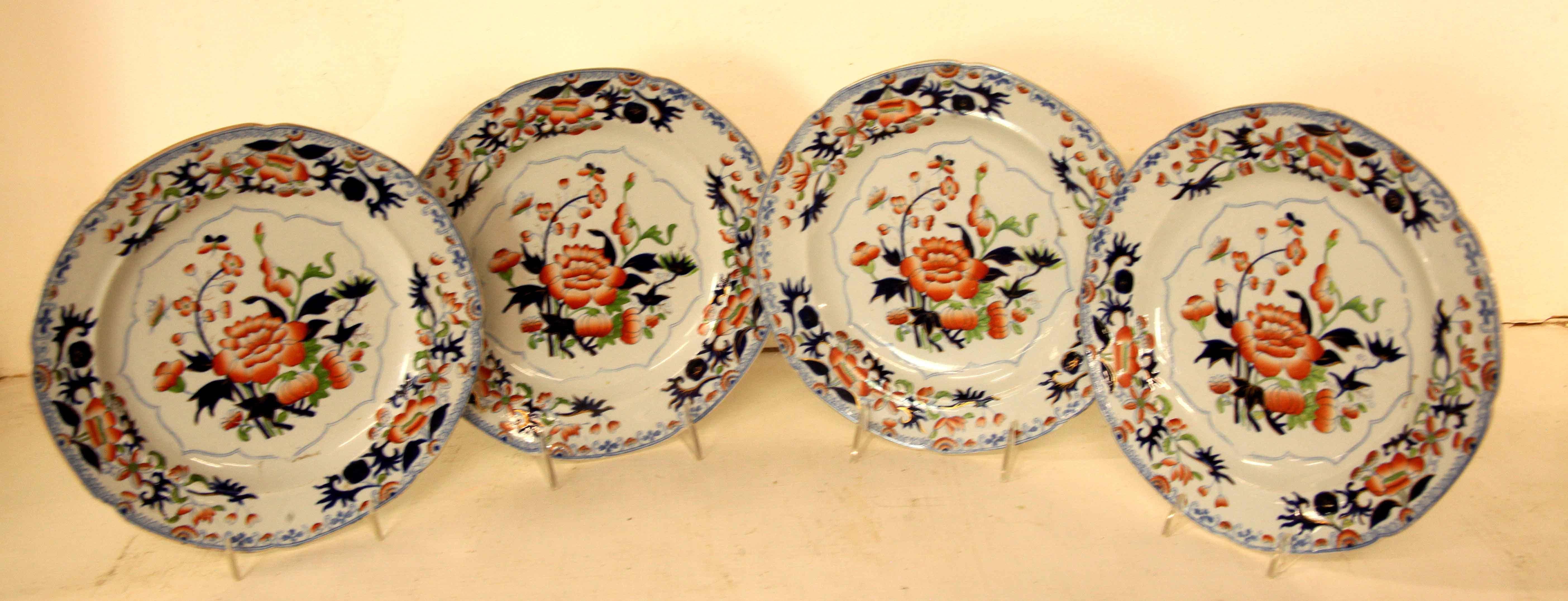 Set von vier Eisensteintellern im Angebot 6