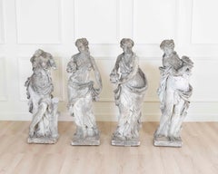 Set of Four Italian 1930s Neoclassical Garden Sculptures, The Four Seasons