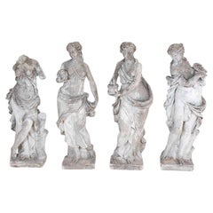 Set of Four Italian 1930s Neoclassical Garden Sculptures, The Four Seasons