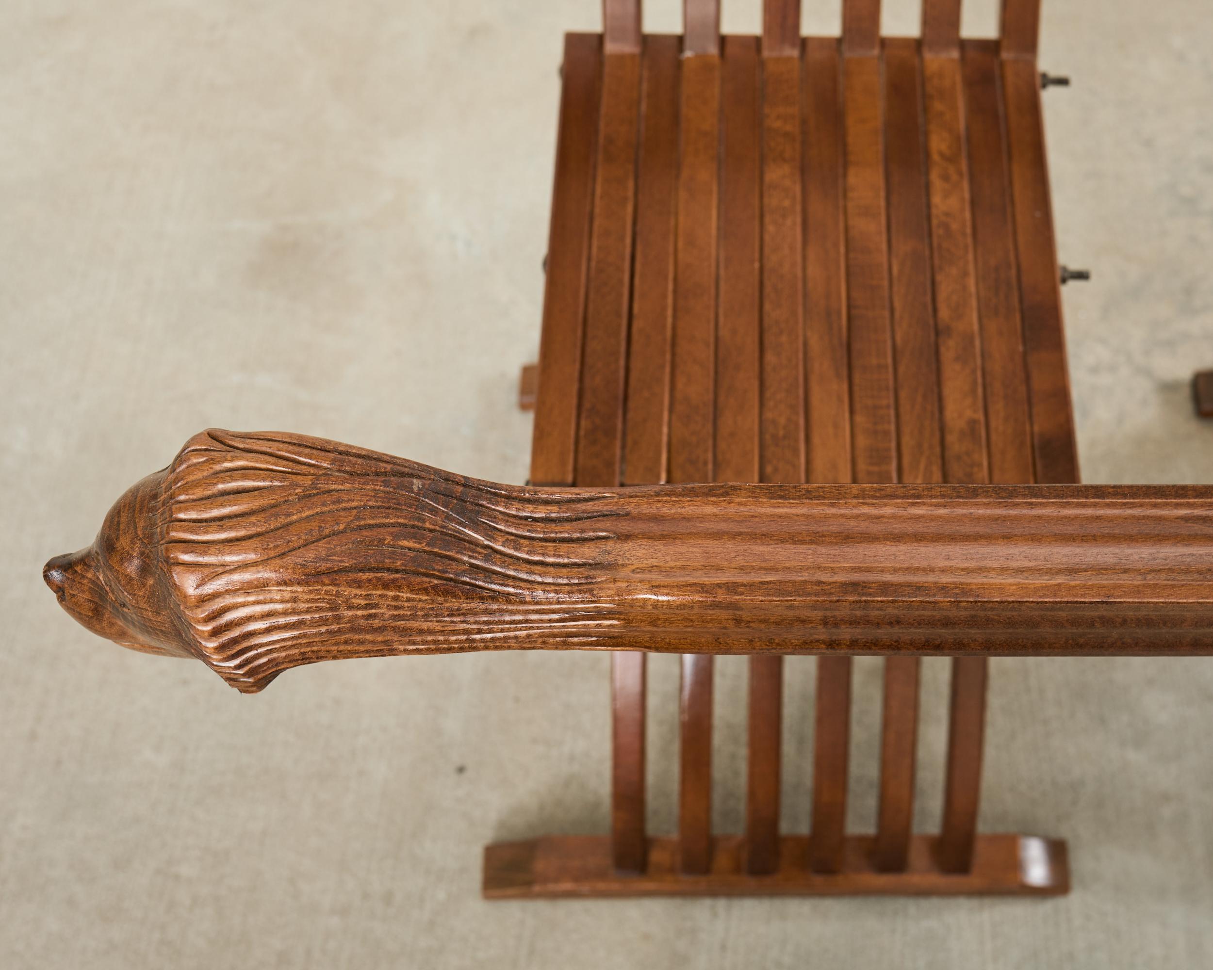 Set di quattro sedie barocche italiane a testa di leone Savonarola in vendita 2